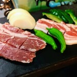 焼肉食堂 リキ太郎 - 豚ロース、焼き野菜