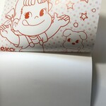 不二家 - バースデーサービスのペコちゃんグッズのノート 裏表紙には塗り絵付きjpg