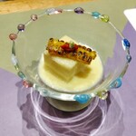 九つ井 - つき出し　もろこし豆腐