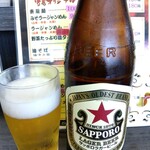 中華麺房 東龍 - ビールも冷え冷え❄泡も良い感じ♬