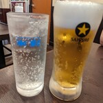 西海 - グレープフルーツサワーとビール　大きいのが嬉しい