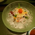 四季旬彩 ニュー池田 - ▷お造り
            ◯鰹のたたき 鯛　ポン酢