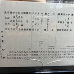 神田まつや - メニューその2です