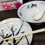 えーちゃん食堂 - 〆のスープ割りをお願いしての完飲完食