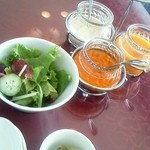 中国料理 シルクロード - サラダ（3種のドレッシング）と、搾菜