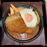 ランチハウス ミトヤ - 自家製ハンバーグ定食 ¥950 の自家製ハンバーグ