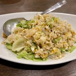 四川 郷土菜 シャンバァロウ - プリプリ海老チャーハンレタス入り 1250円＋大盛 200円