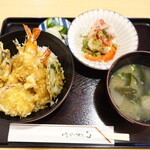 天幸 - 料理写真:天丼のランチセット(1490円）