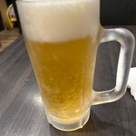 中華料理 鳳石 - 生ビール。