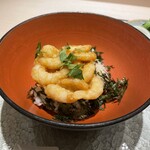 天冨良 麻布よこ田 - 芝海老のかき揚げ丼