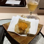 天冨良 麻布よこ田 - 北海道産ホタテの雲丹のせ･長芋