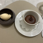 Maison DIA Mizuguchi - 熱々宝焼きフォンダン・ショコラ 自家製蜂蜜アイス添え