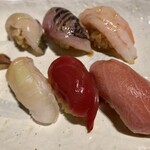 高級和食 札幌 宮川 - 食事　鮨6貫