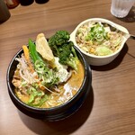 スパイス&ラーメン橙 - カリーらぁめん + ブロッコリー & マヨチャーハンセット