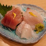 Tsukiji Sashiten - お刺身3種盛り