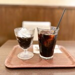 Rieko Hi - コーヒーゼリー（400円税込）、リエブレンドコーヒー・アイス（450円税込）