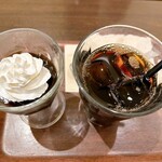 リエコーヒー - コーヒーゼリー（400円税込）、リエブレンドコーヒー・アイス（450円税込）