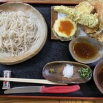 小舟の茶屋くりや - 薬味は柚子胡椒、大根おろし、小葱