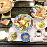 割烹民宿 めぐろ - 夕食