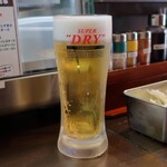新世界じゃんじゃん横丁 串かつ 勝大 - スーパードライ生ビール