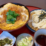 和食麺処 サガミ - かつ丼と麺（ざるきしめん）