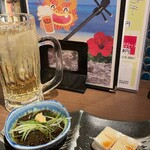 Okinawa Sakaba Ashibina - もずく酢と、ジーマーミ豆腐