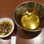 艇家大牌トン - 右はフィンガーボールなので、飲まないように！！