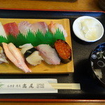 お食事・寿し 高尾 - 寿司もりあわせ１５００円　お得！