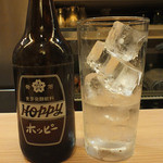 家庭料理 三福 - ナカを注文すると、「はい！」とナカだけを提供。マドラーは、最初から無し！