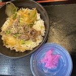 花ゆず - ミニ牛丼　お肉はかなり少なめ