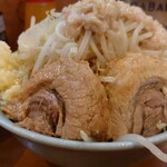 Ramen Boo Boo Tarou - 塩ラー油つけ麺（ヤサイマシ・ニンニク・アブラマシ）