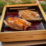 都寿司 - 穴子とあわび