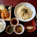 215122485 - ヒレカツ定食＋冷たいうどん＠850円