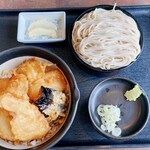 そば処 松くら - とり天丼せっと