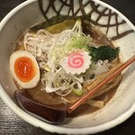 花菱 - 花そば醤油 + 大盛り(全粒粉,平麺選択)