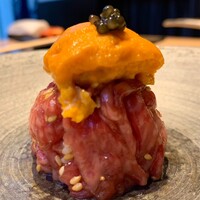 にく稲 - 新ユッケ「赤身大福」