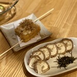 Barukamiya - いぶりがっこチーズと昆布串