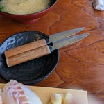 力寿司 - ジャンボ寿司に必要になるナイフ