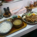 食堂 浜新 - 【2013年08月】生姜焼き定食です。