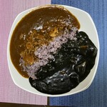 道の駅 柿の郷くどやま - 合いがけカレクック、どっちもバリバリ旨し❗️