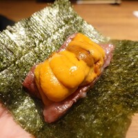 焼肉 うしみつ 恵比寿本店 - 雲丹ユッケドッグ