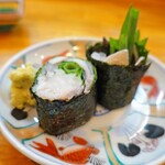 池下料理店 オオツボ - カマス酢〆薬味べったら海苔巻き