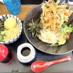 讃岐うどん中村屋 - かき揚げぶっかけうどん・冷と半熟卵天ごはん