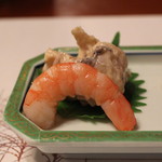 Tonosawa Ichi No Yu Honkan - 前菜　（海老 と 烏賊軟骨の辛子マヨネーズ和え）