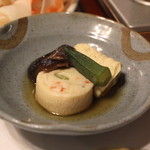 塔ノ沢一の湯 本館 - 椎茸、信太巻、湯葉、オクラの煮物
