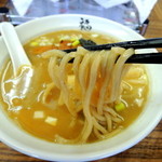 麺や　福座 - 2013年9月19日(木)　煮干豚骨(750円)　麺