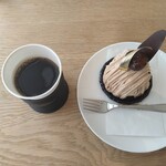 Fururu Kikuya Morioka Honten - モンブラン，アイスコーヒー