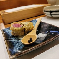 天婦羅 みやしろ - シャトーブリアン 粒胡椒 塩 