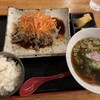 Mensakaba Hikaru - 冷しゃぶ定食(日替わりB)ミニラーメン付き1000円。ライス大盛サービス(お代わりも可)。