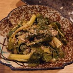 ざわさん - わさび花酢漬300円